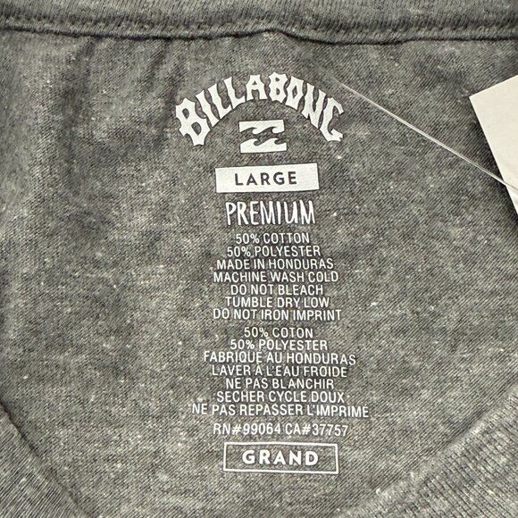 Billabong T-Shirt Mens Medium or Large Gray USA Flag Surf Short Sleeve Graphic - Picture 15 of 15